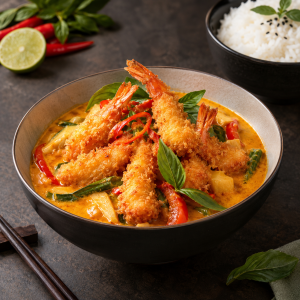 Panierte Garnele Thai-Curry