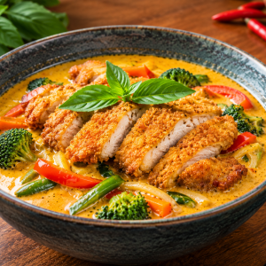 Panierte Huhn Thai-Curry
