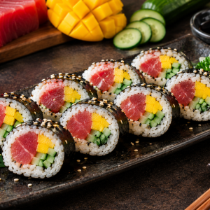 Thunfisch, Mango, Gurke Futomaki (8 Stk.)