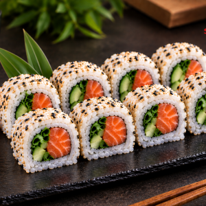 Lachs, Gurke, Rucola Roh (Raw)  (8 Stk.)
